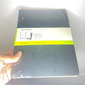 Cahiers Moleskine Set of 3 Plain Journals 120 Pages 7.5" x 9.75" Black Notebook